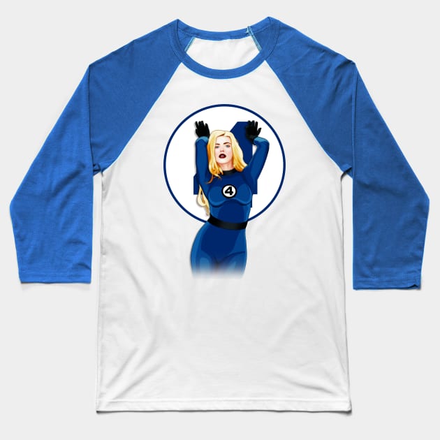 The Invisible Woman Baseball T-Shirt by planedrifter